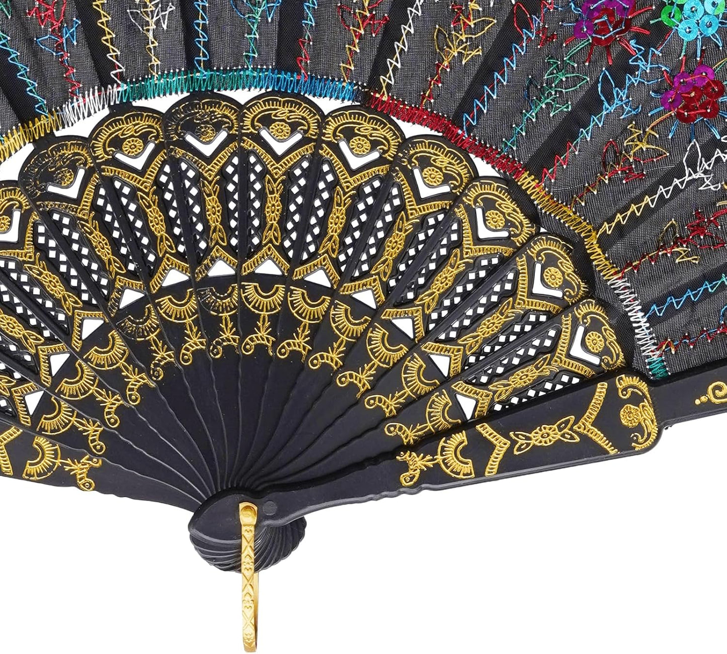 QIRMIZI 10 Pack Fabric Folding Handheld Fans, Perfect for Weddings, Parties, and Dancing,Multicolour