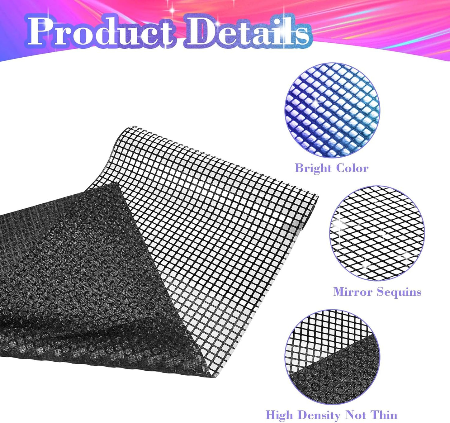 4 Packs Black and Silver Disco Table Runner, 12 x 108 Inches Mirror Glitter Sequin Table Runner Table Decor for 70s 80s Disco Party Birthday Party