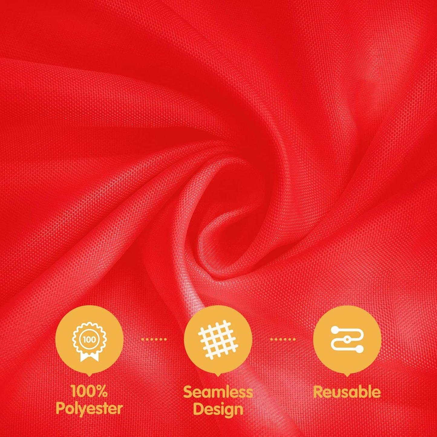 BRILLMAX 6 Pack Red Round Tablecloths 90 Inch - Circle Bulk Linen Polyester Fabric Washable Table Cloth Cover for Wedding Reception Banquet Birthday Party Buffet Restaurant