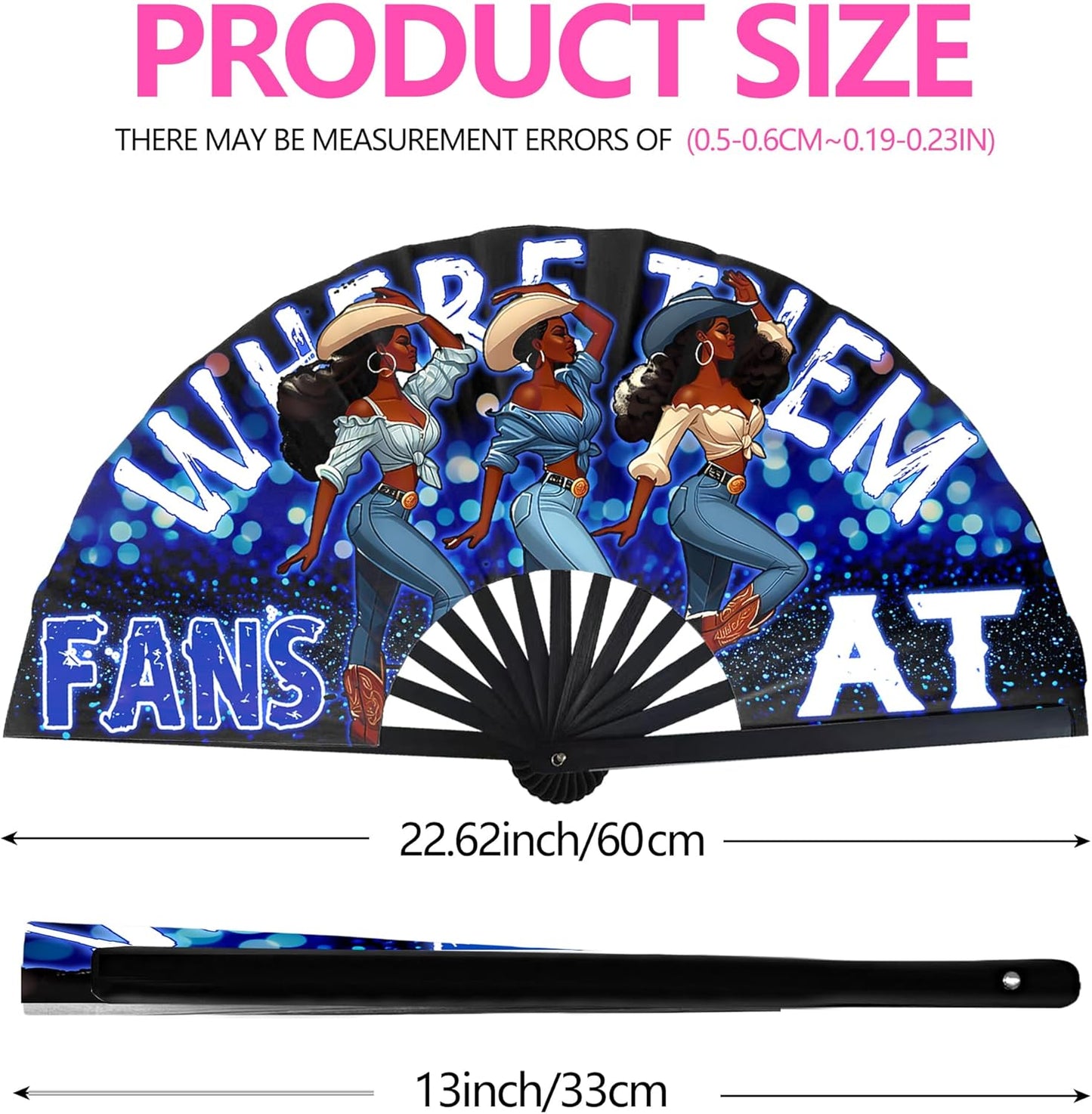Boots On The Ground Hand Fan,Where Them Fans At Folding Fans,Clapping Clacking Fans For Line Dancing Unique Oriainal Pattern for Party Props Perfect Gifts for Line Dance Lover (Style 4)