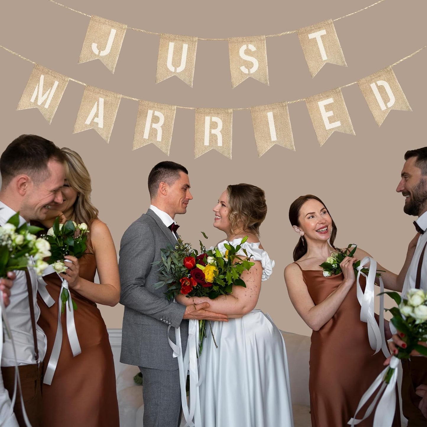 20 PCS Burlap Banner with 27 PCS Letters Stencil DIY Customizable Birthday Party Banners Decorations for Wedding, Camping