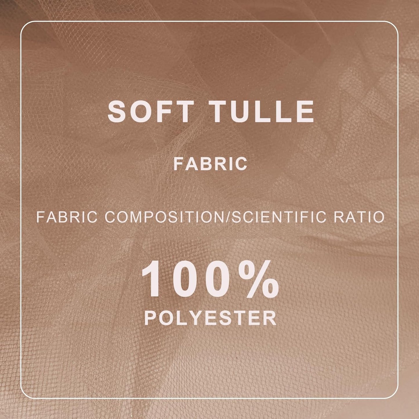 Chestnut Tulle Fabric Roll Spool Bolt (54 Inch by 40 Yards) Large Tulle Wedding Party Decoration, Tutu Skirt, Table Runner, Gift Wrapping, Bridal Shower, Soft & Drape (Chestnut)