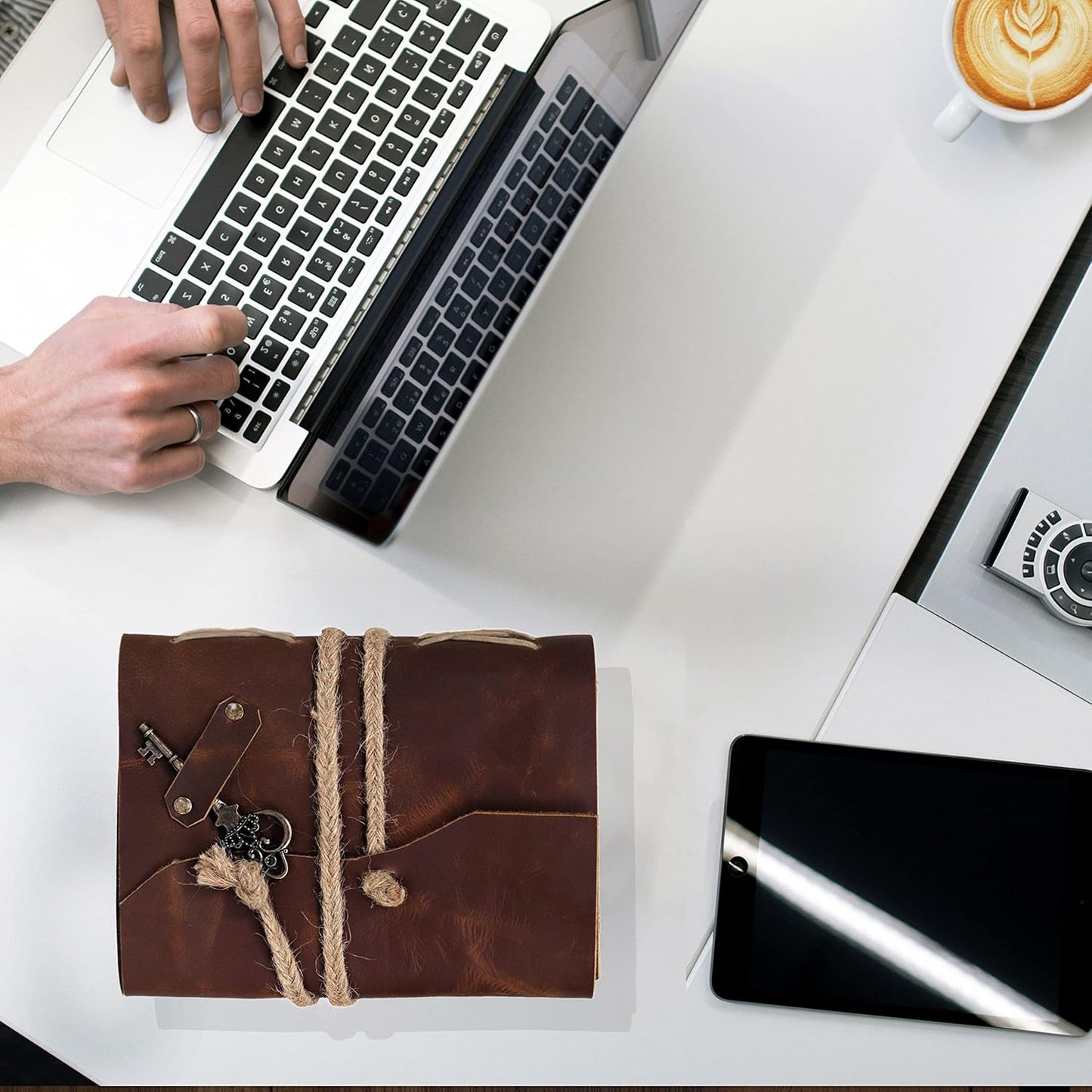 cuero Vintage Leather Journal - Handmade Leather Bound journal with deckle edge paper for Men And Women Diary Notebook - Leather Sketchbook