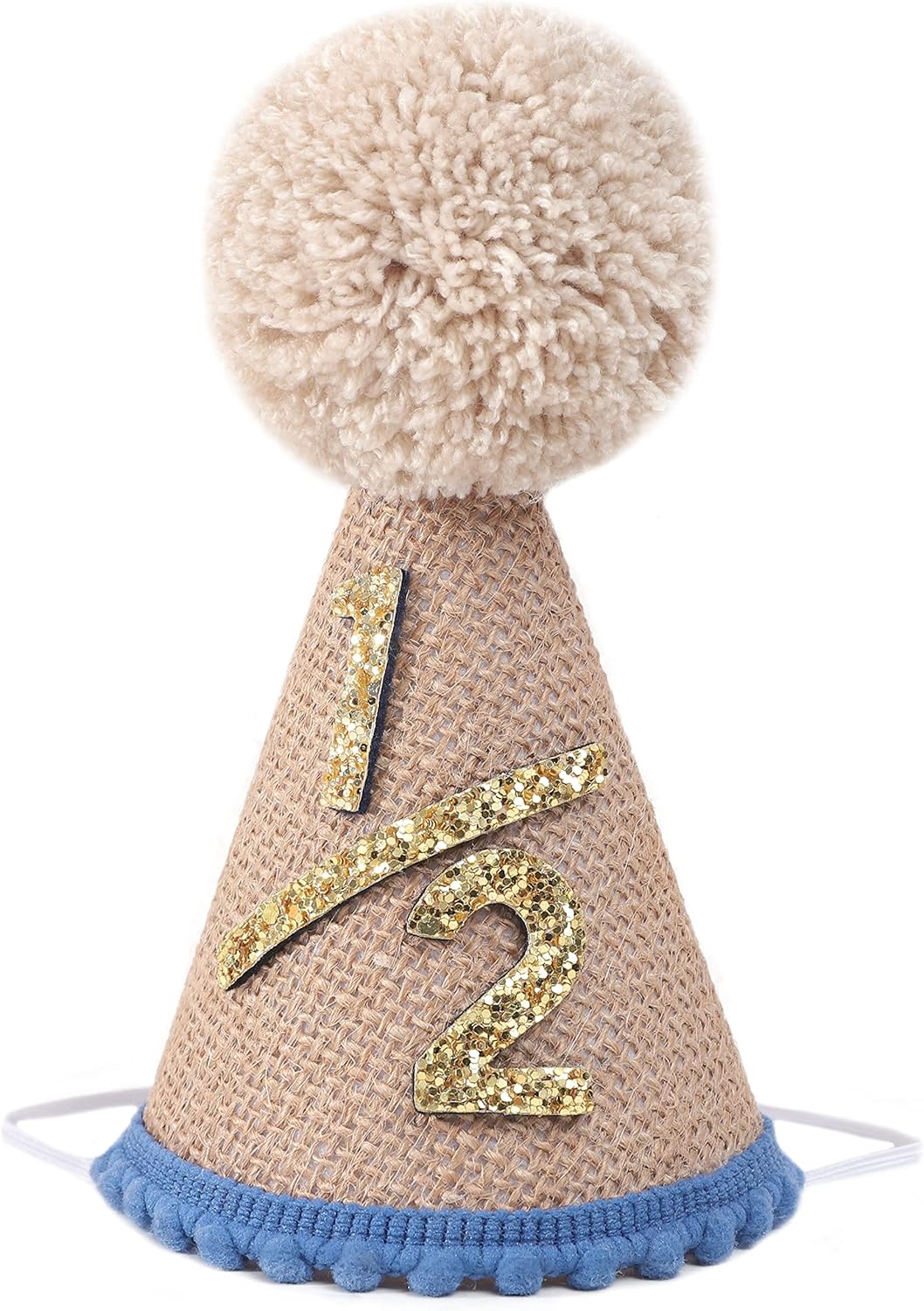 WAOUH Half Birthday Hat - Bow Cake Smash Crown for 6 Month Baby, Mini Photo Prop