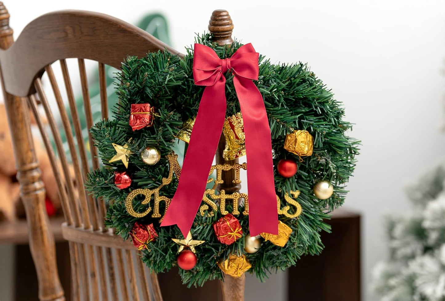 Red Satin Ribbon Double-Faced Wired Ribbons for Gift Wrapping Flower Bouquet Bows Wedding Invitation Christmas Decor Crafts 1-1/2 Inch 10 Yards