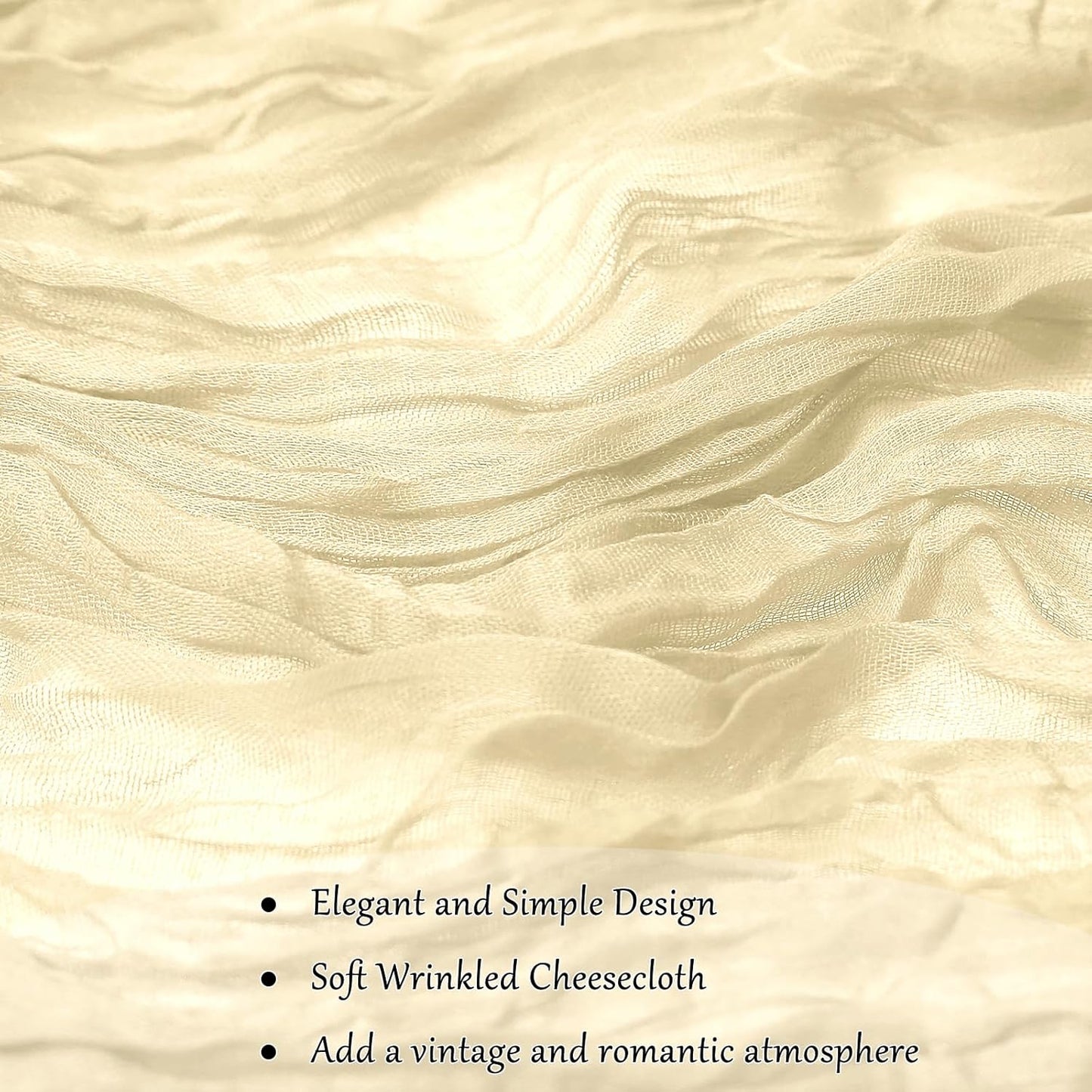 10-Pack Beige Cheesecloth Table Runners – 10FT (35x120 Inch) Boho Rustic Gauze Fabric Cheese Cloth Table Runner for Weddings, Baby Showers, Bridal Shower, Farmhouse & Birthday Party Decor