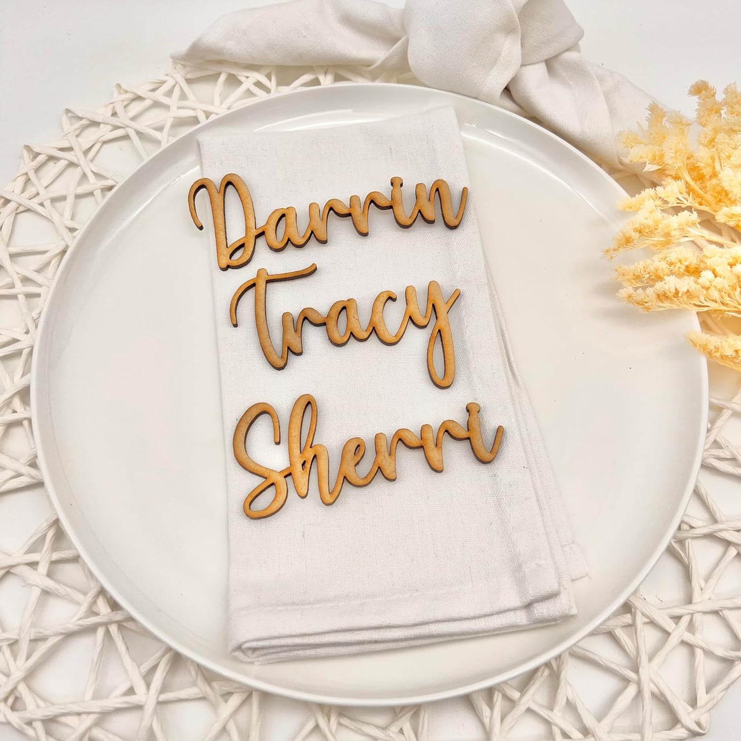 Wedding Name Tags, Personalized Place Cards Table Decoration For Birthdays, Bachelorette,Parties, and Events, Escort Name tags