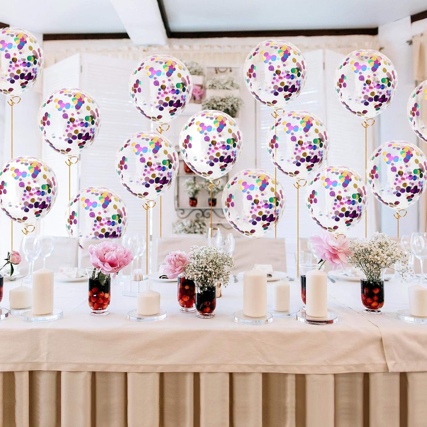 Confetti Balloons 40pack, 12inch Transparent Party Balloons with Colorful Confetti for Graduation Party Wedding Baby Shower Birthday Carnival Party Decoration Supplies…