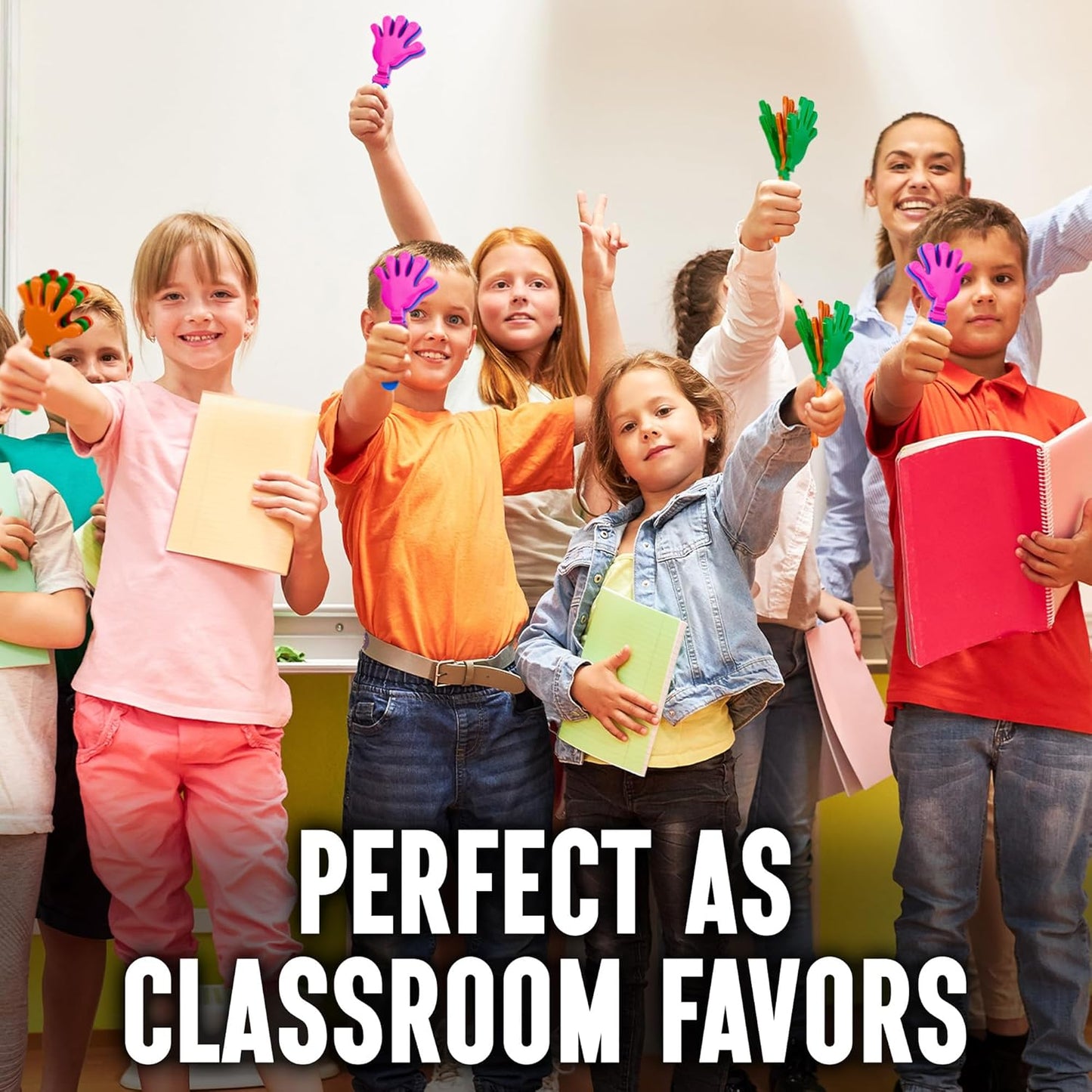 Colorful Hand Clappers - 12 Pack - 7" Noisemakers for Ultimate Party Fun - Sporting Spectacles, Birthday Extravaganzas, and Graduation Celebrations