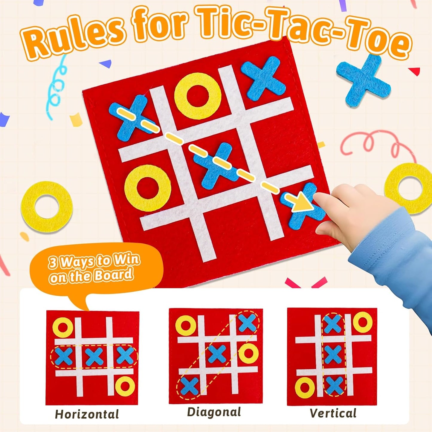 24PCS Tic Tac Toe Strategic Board Game for Kids, Birthday Party Favors Bulk for Kids 4-8 8-12 Halloween Goodie Treat Bags Stuffers Return Gifts Classroom Treasure Chest Box Toys Carnival Prizes