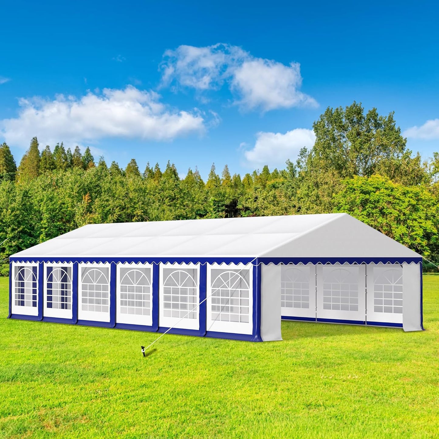 HERA'S PALACE 20'x 40' Outdoor Tents for Parties Large Canopy Tent with 14 Removable Sidewalls Heavy Duty Party Tent for Graduation Wedding and Birthday (Blue)
