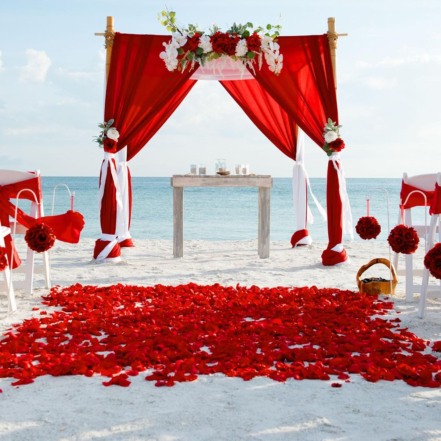 2 Panels Red Backdrop Curtain, 10 x 7 Feet Background Curtains for Parties, Weddings, Baby Showers, Bachelorette Halloween, Christmas Birthday Party Photoshoot Backdrop Curtains Decorations