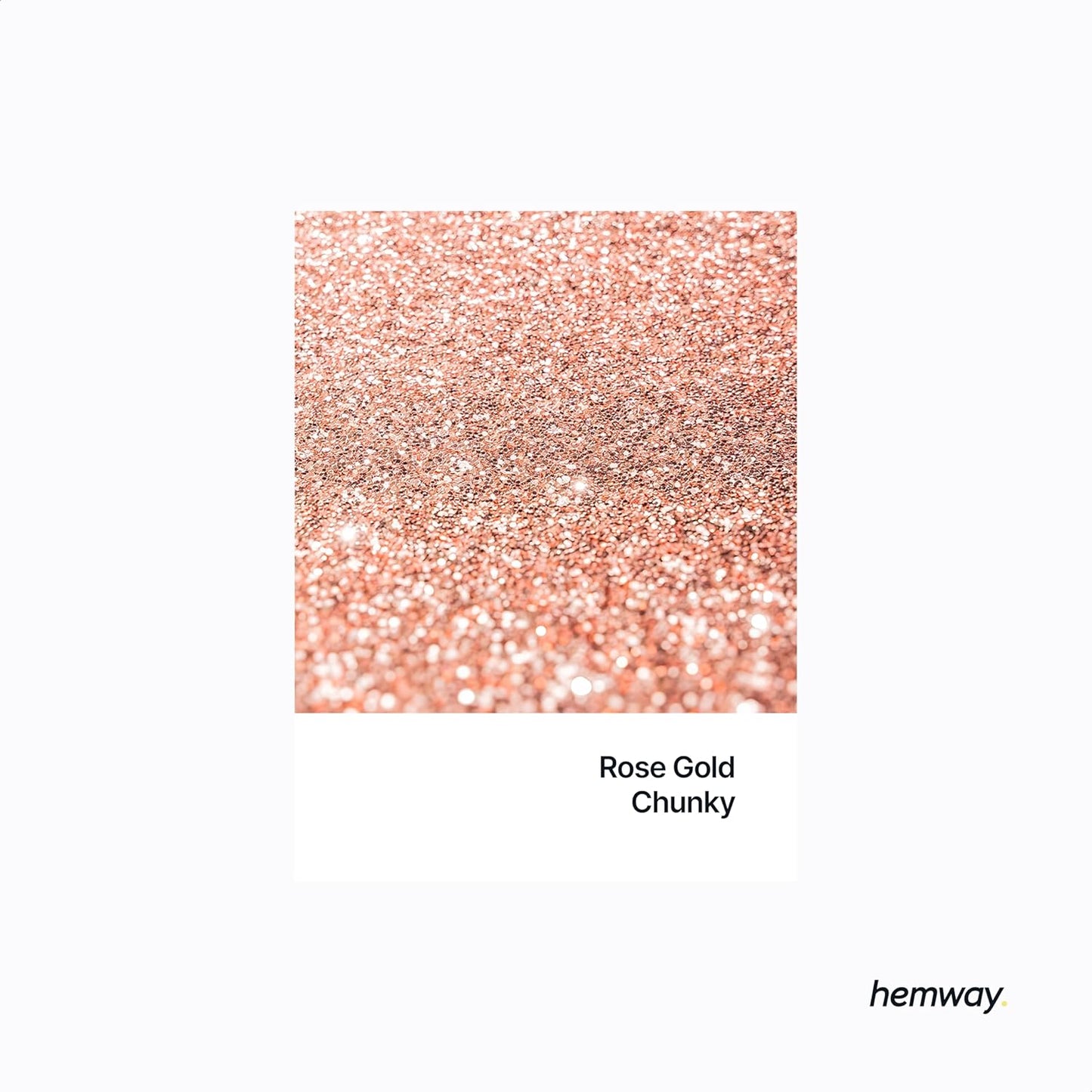 Hemway Eco Friendly Biodegradable Glitter 100g / 3.5oz Bio Cosmetic Safe Sparkle Vegan for Face, Eyeshadow, Body, Hair, Nail and Festival Makeup, Craft - Chunky (1/40" 0.025" 0.6mm) - Rose Gold