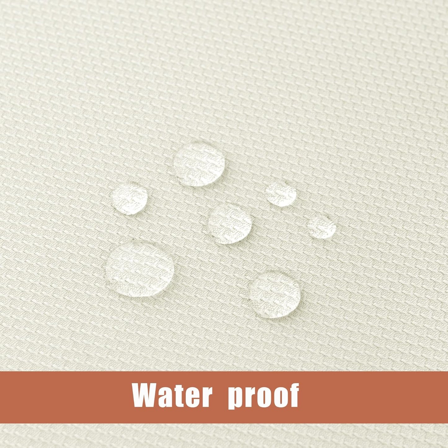 Fitable 2 Pack Beige Round Table Cloth - 60 inch in Diameter - Stain and Wrinkle Resistant Textured Fabric Tablecloth for Dinner, Party, Banquet, Event