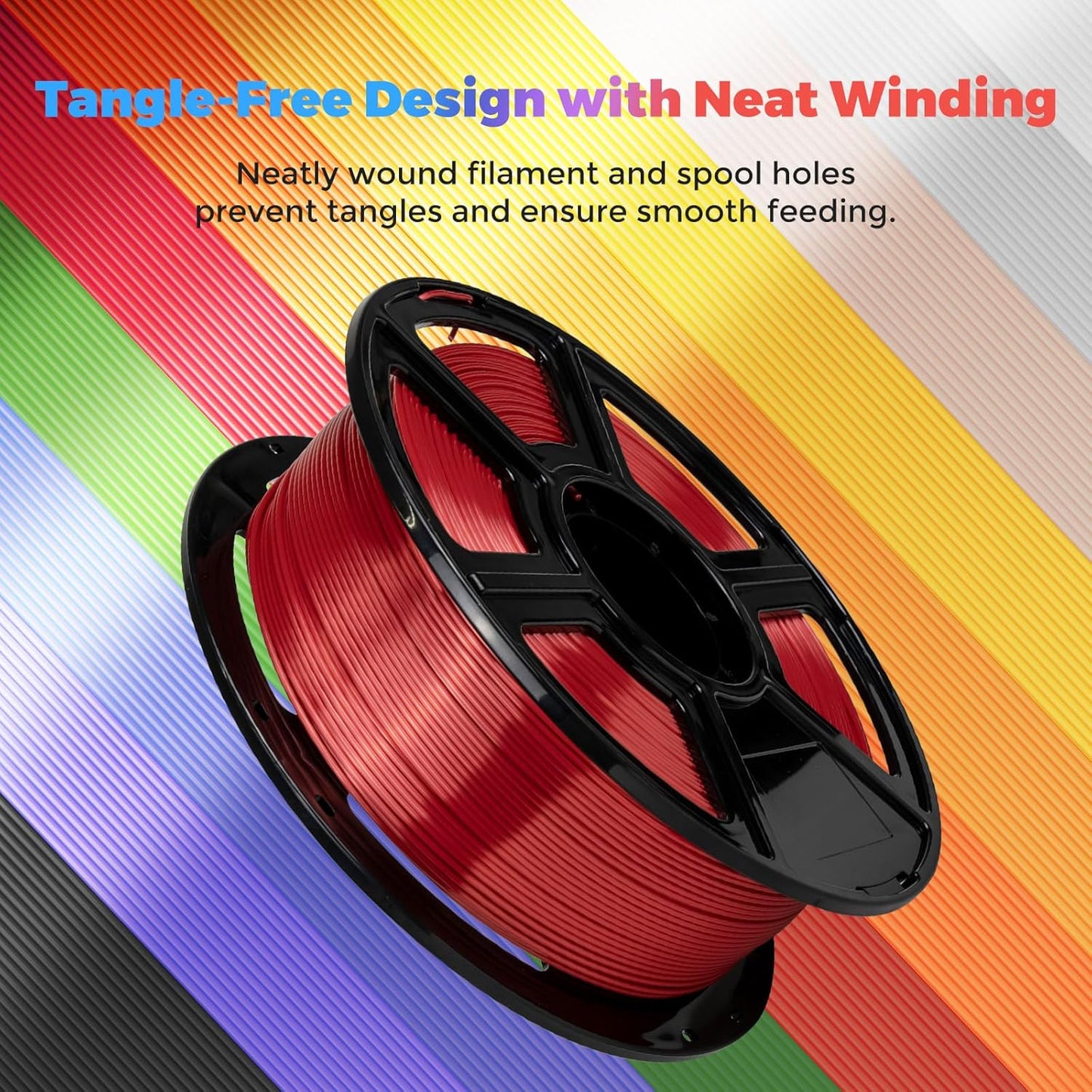 Flashforge 3D Printer Filament Silk PLA 1.75mm 1kg Spool-Dimensional Accuracy +/- 0.02mm (Red)