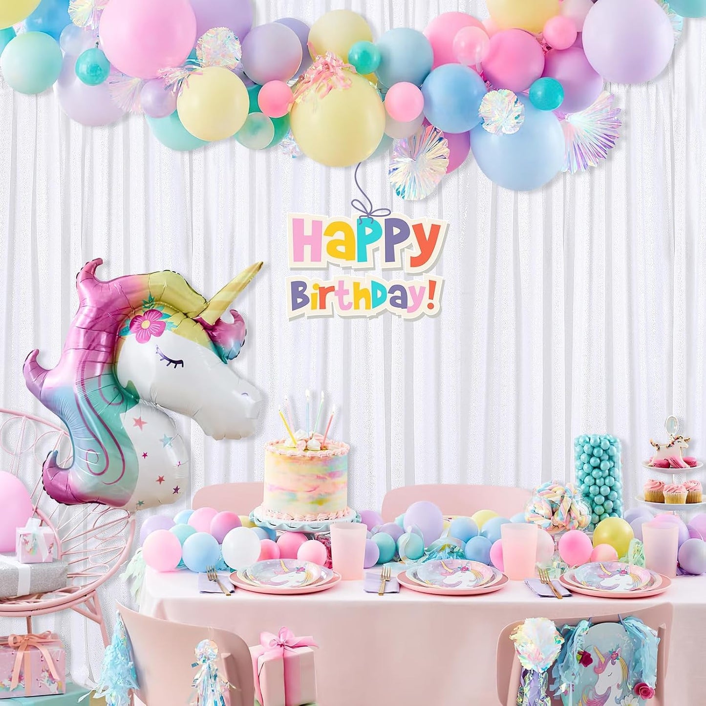 White Sequin Backdrop Curtain 7ft x 7ft Party Backdrop Curtains Sparkly Photo Backdrop for Party Wedding Birthday Wall Decoration