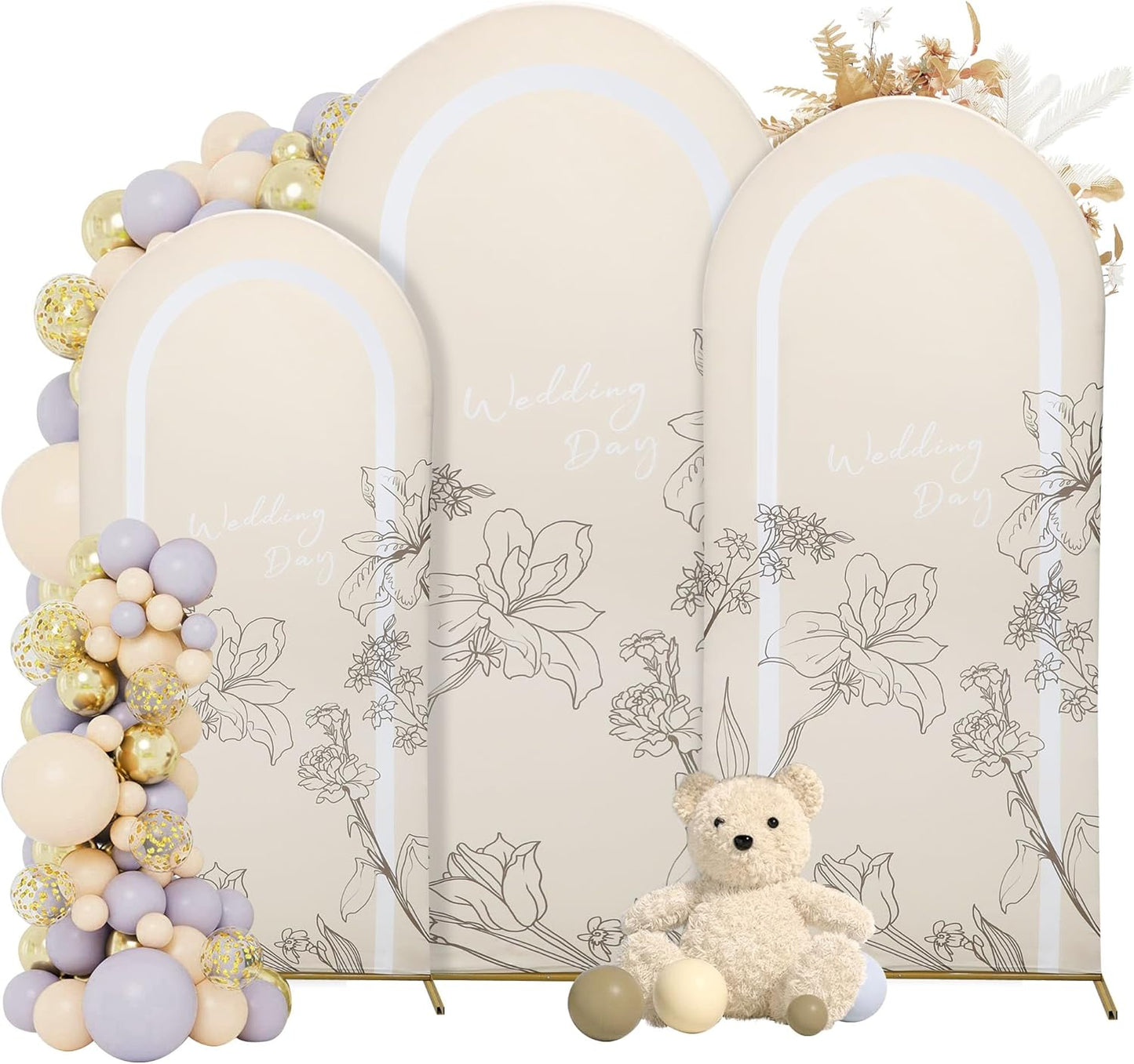 Wedding Arch Cover 7.2FT 6.6FT 6FT Spandex Arch Backdrop Cover Stretchy Backdrop for Wedding Birthday Party Decoration Baby Shower