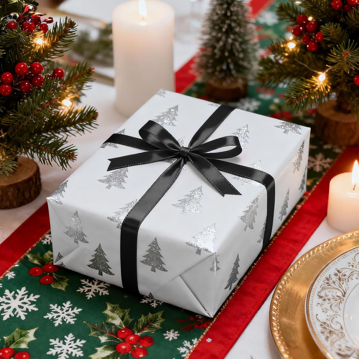 5/8 Inch 100 Yards Black Ribbon, Black Satin Ribbons for Gift Wrapping, Wedding, Birthday Party Decoration, Valentine's Day, Craft, Hair, Floral, Sewing