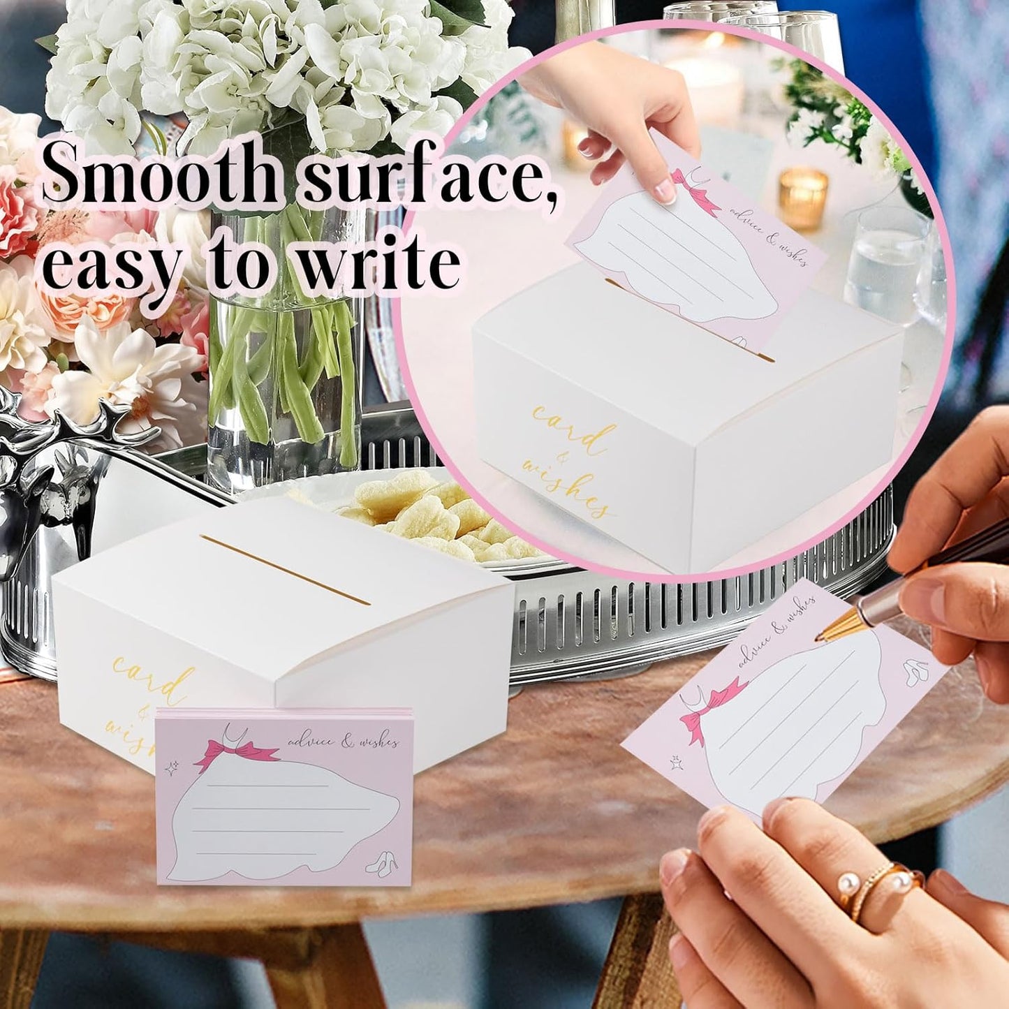 Bridal Shower Games Bridal Shower Advice Cards Wedding Games 50 Guests Advice and Wishes Dress Style