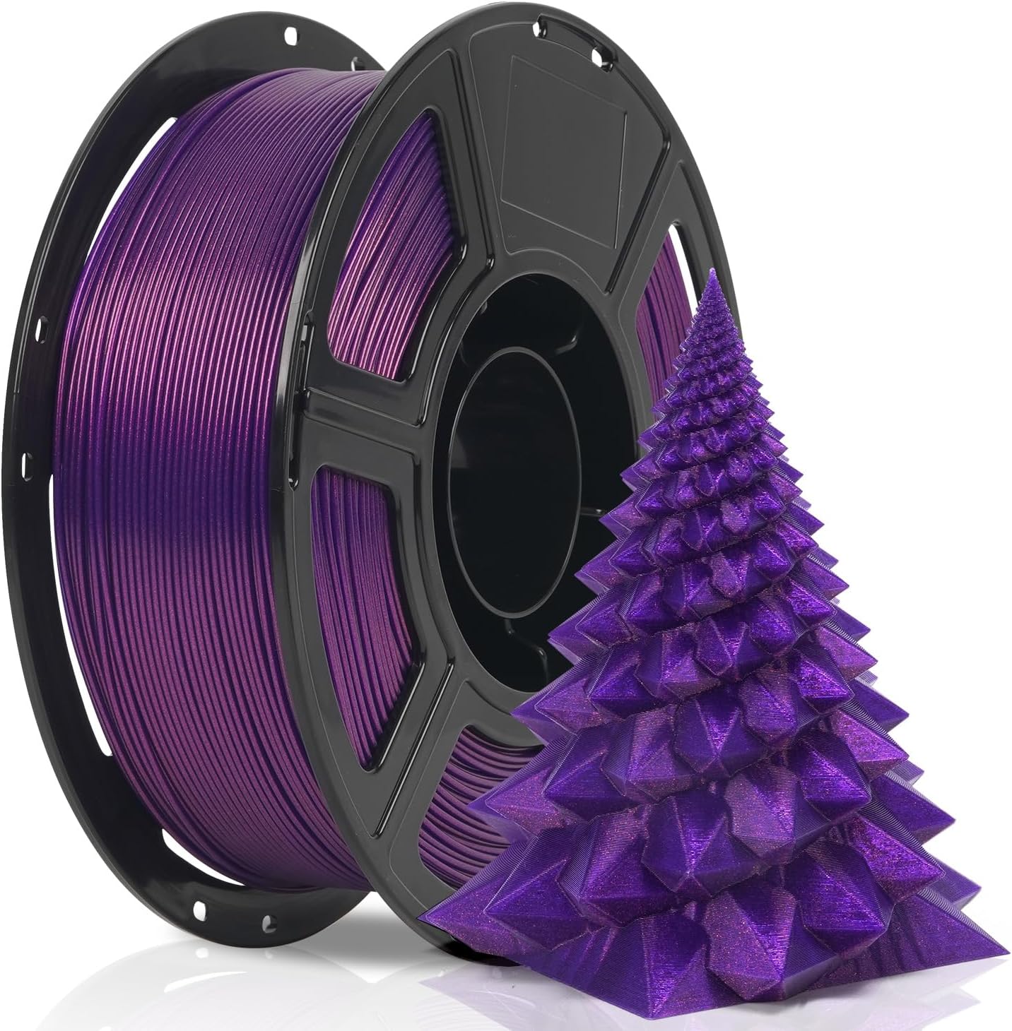 FLASHFORGE Xmas Series Rapid PLA Filament Aurora Purple, High Flow Speedy 3D Printer Filament Max 500mm/s High-Speed Printing, Radiated Unparalleled Brilliance, Twinkling and Ultra-Smooth Finish