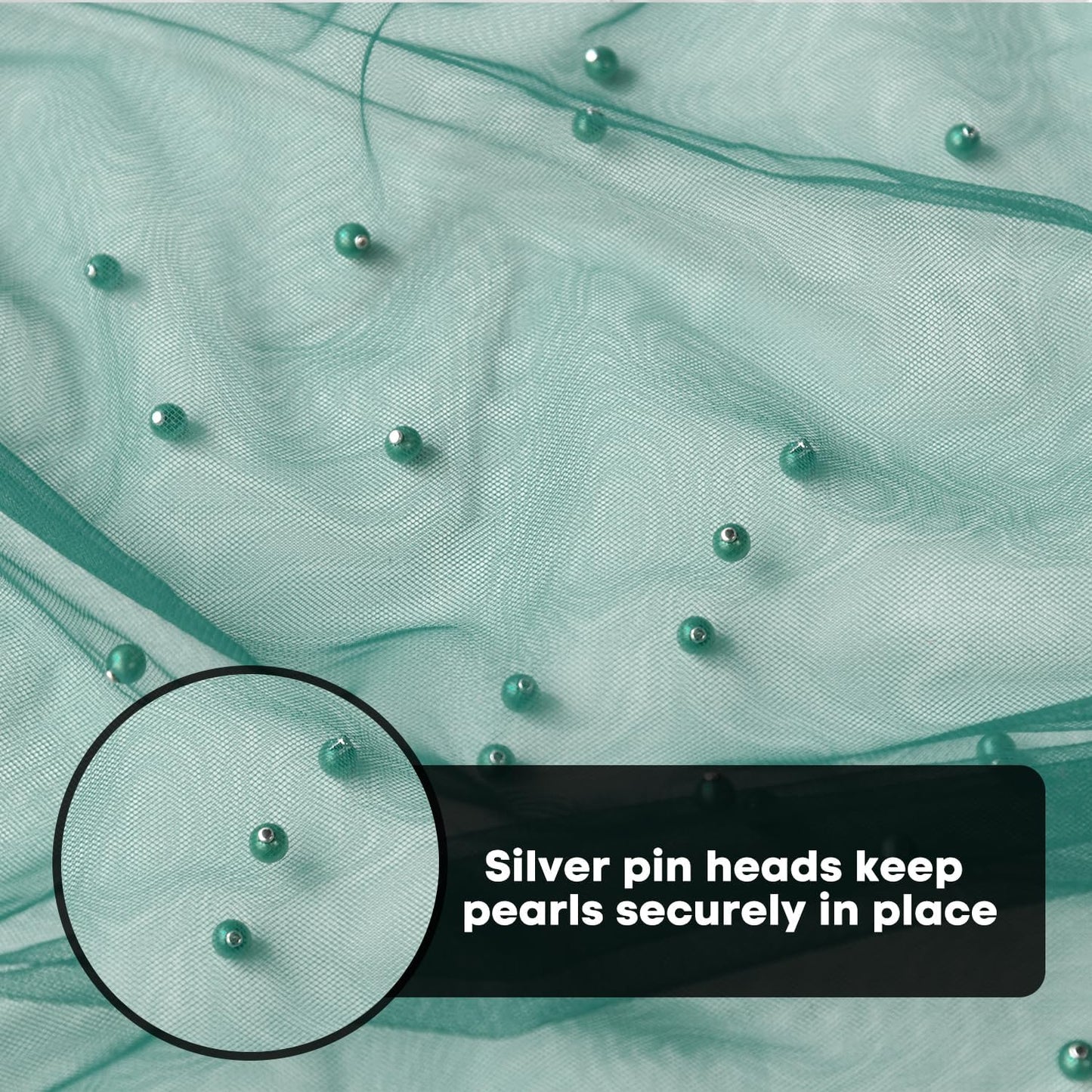 Artoid Mode Pearl Dark Green Gauze Table Runner 120 Inch 10FT, Seasonal Sheer Dining Holiday Wedding Birthday Baby Shower Table Decor for Home Party