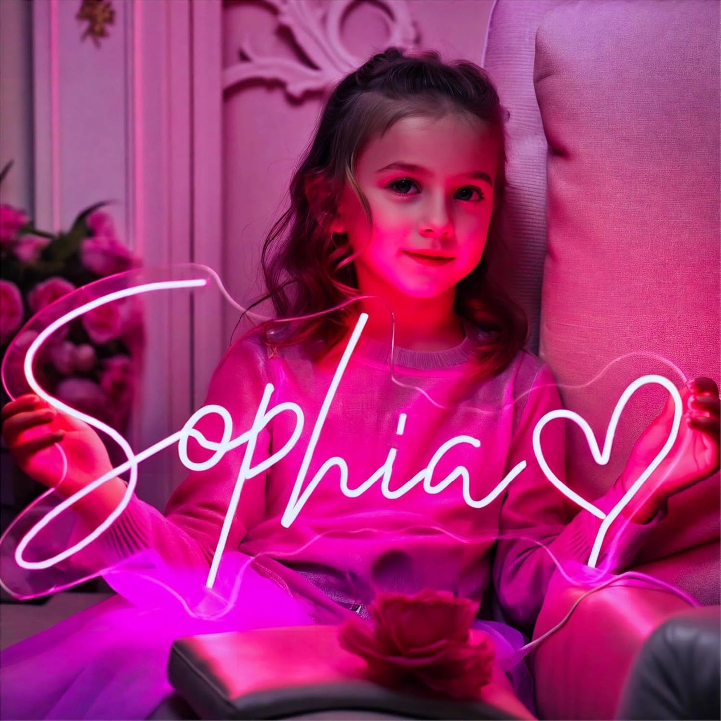 SELICOR Personalized Neon Signs Led Neon Signs Light for Bedroom Wedding Birthday Party Home Décor Custom Neon Sign Bar Store Logo Neon Sign (Optional 10" to 60")