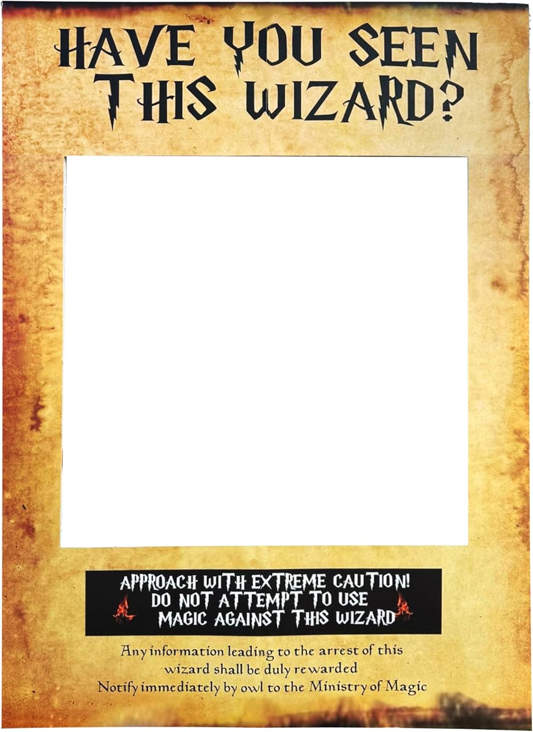 LaVenty Have You Seen This Wizard Photo Booth Prop Wizard Inspired Photo Booth Frame Wizard Birthday Party Photo Booth Props for Wizard Theme Party Decorations