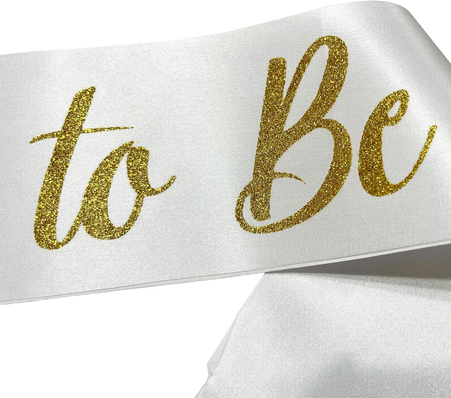 Bride to Be Sash White and Gold, Bride Sash Bachelorette Party Bridal Shower Sashes Bachelor Decorations Just Married Gift Engaged Decor Accessories,White Gold