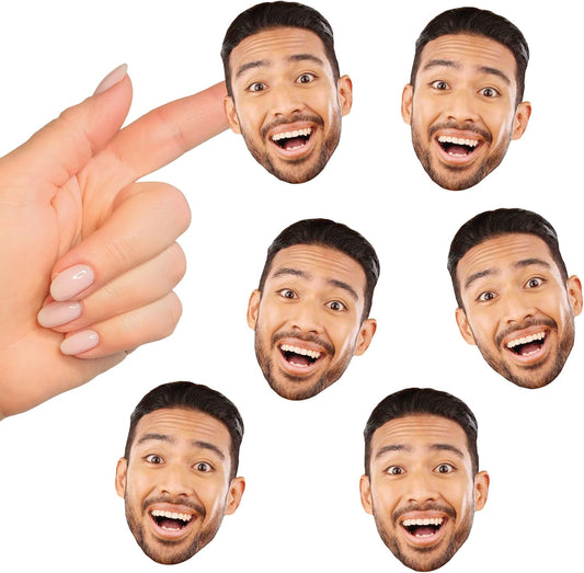 Big Dot of Happiness Custom Photo Party Favors - Fun Face Cut-Out Stickers - Set of 24