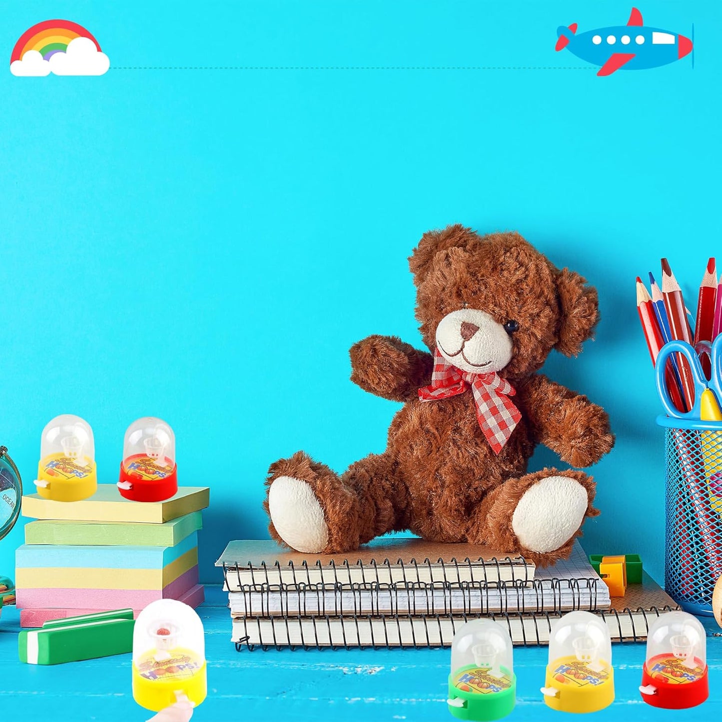 52 Pcs Mini Finger Basketball Toys Handheld Desktop Table Basketball Hoop Shooting Game for Birthday Sports Party Favors Classroom Rewards Gift Bag Fillers