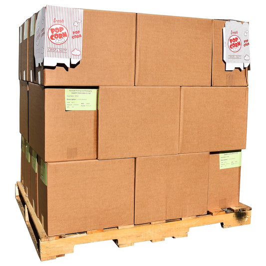 Snappy 3J Red & White Striped Close Top Popcorn Boxes for Movie Night Supplies, Popcorn Boxes Bulk 15000 Count, Movie Night Popcorn Boxes 1.25 oz. Capacity, 4.625” x 2” x 7.5” Popcorn Containers