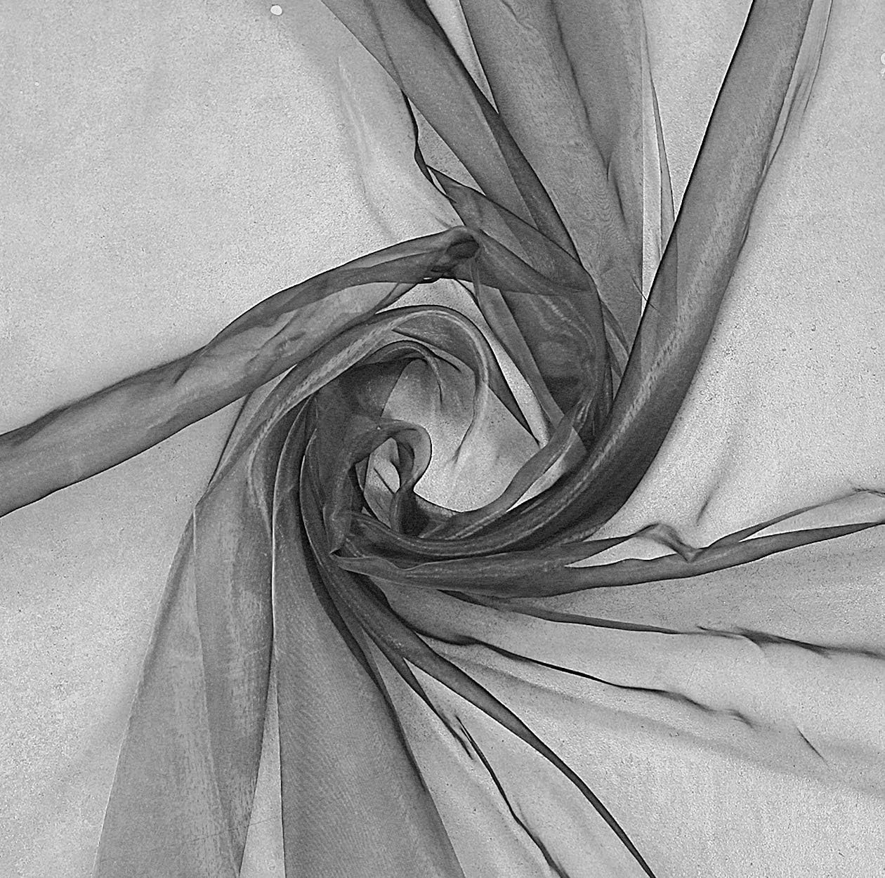 VDS Silver Gray Organza Fabric, 10 Yards Continuous, 45” Wide, Wedding Party Decoration Iridescent Crystal Sheer Shiny Organza Tulle Bridal Dress DIY Crafts Costume Sewing Backdrop Arch Cloth