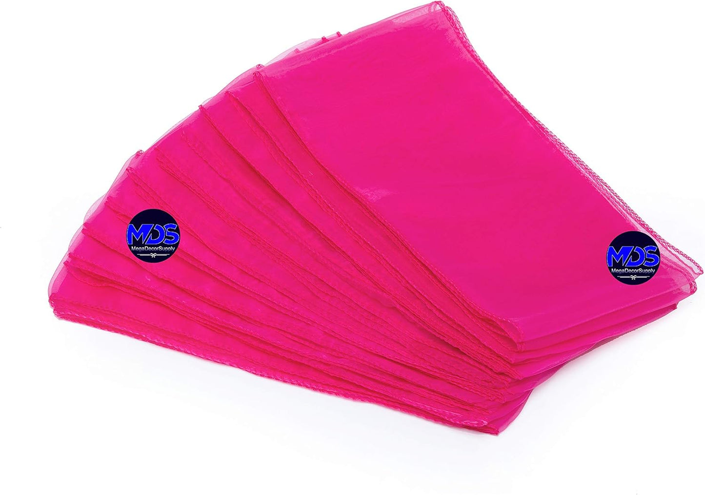 MDS Pack of 200 PCS Organza Chair Sashes Wider Dining Chair Bows Ribbon Tie Back for Wedding Party Birthday Bridal Shower Reception Event Banquet Home Chair Cover Decoration - Magenta
