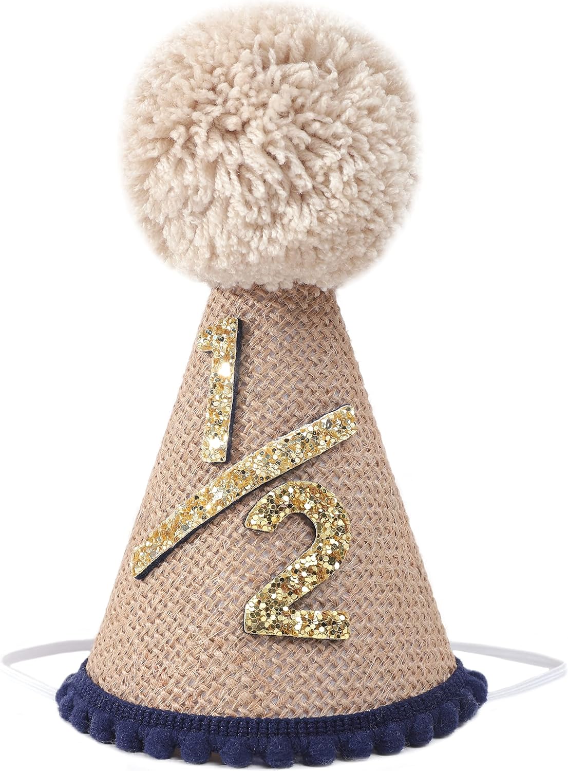 WAOUH Half Birthday Hat - Bow Cake Smash Crown for 6 Month Baby, Mini Photo Prop