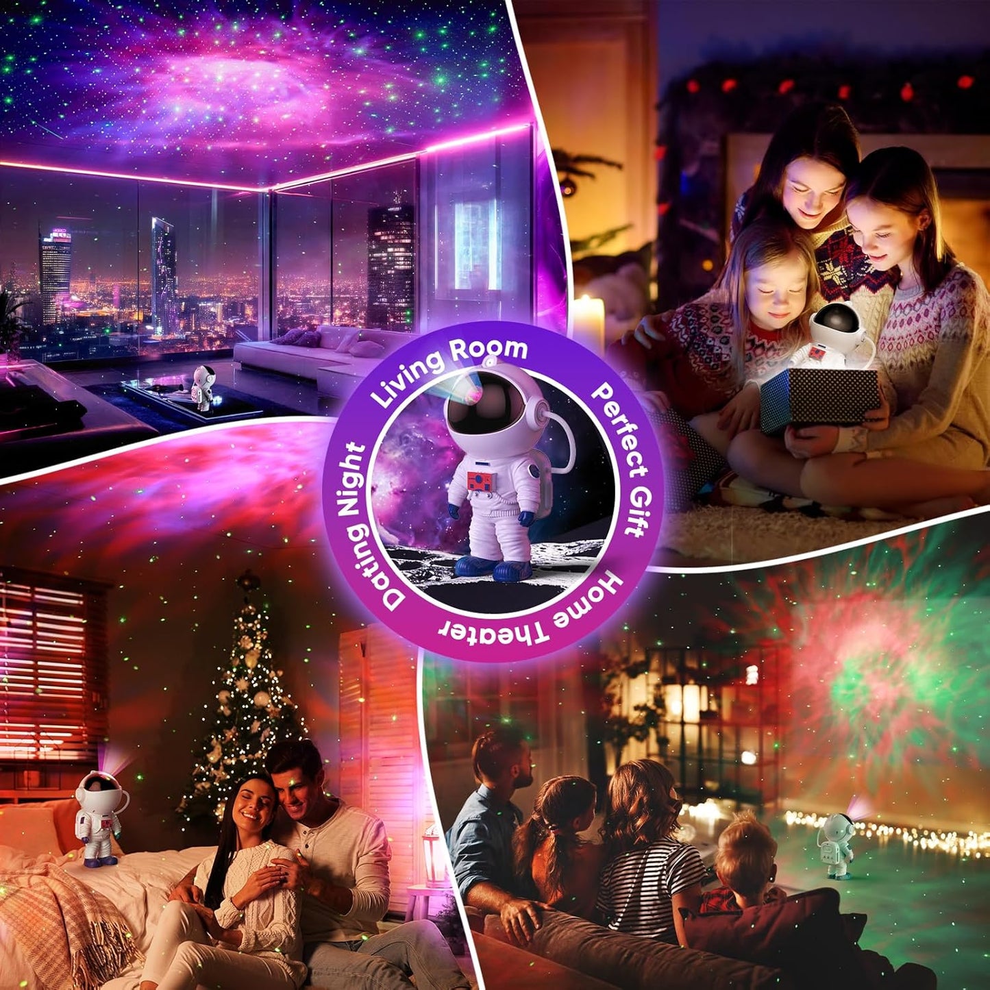 Astronaut Galaxy Projector, Star Projector for Bedroom, Nebula Night Light with Timer and Remote, LED Space Galaxy Lamp for Room Decor, Home Decor, Gifts for Kids, Christmas, Birthday