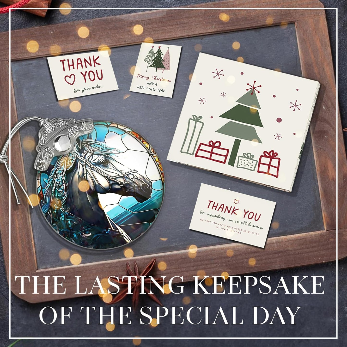 Stained Glass Effect Ornament, Women’s Christmas Keepsake, Funny White Elephant Idea, Holiday Decoration, 2025 Christmas Ornament, Faith-Based Christian Piece