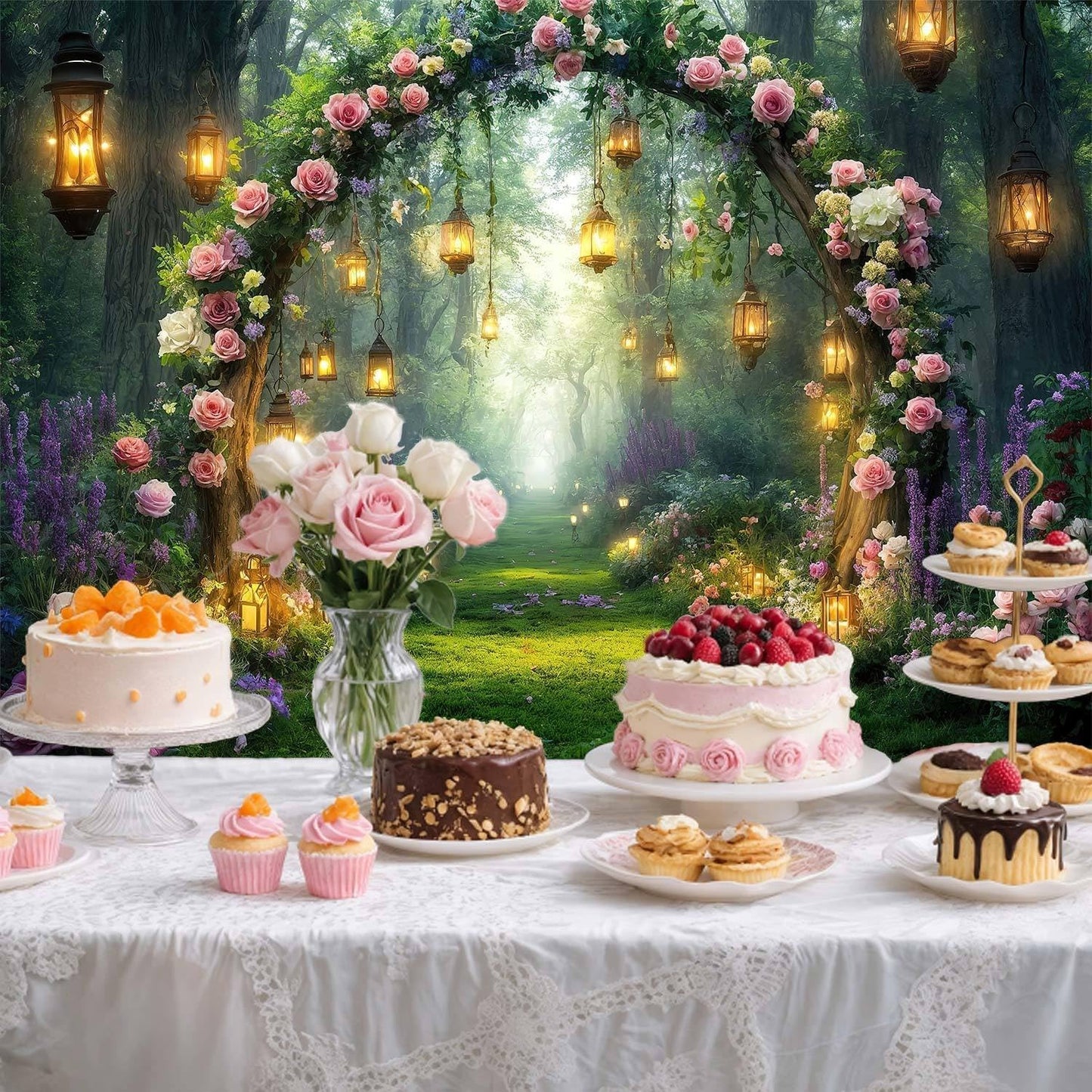 20x10ft Purple Flower Wedding Photography Backdrop Lavender Floral Wedding Bridal Photography Backdrop Anniversary Birthday Baby Shower Girl Party Banner Photo Booth Props Background Wall Decor