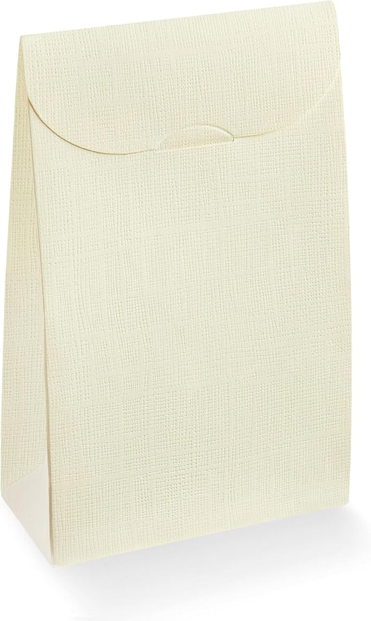 Boxes Craftory Pack of 20 Party Favor Boxes (4.52 x 2.16 x 7 inch) - Ideal for Wedding, Christmas Gift, and Bridal Shower - Light Ivory White Silk