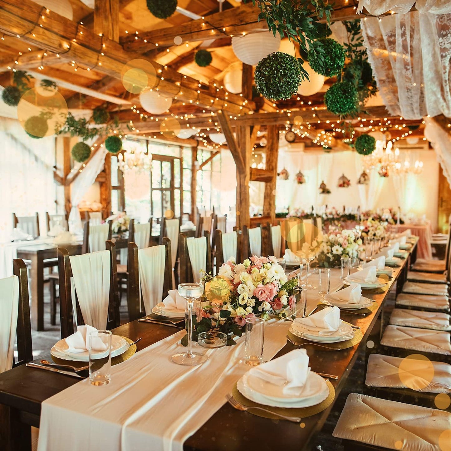 50 Pieces Gold Glitter Paper Place Mats Sparkle 14'' Round Disposable Table Mats Golden Sequin Doilies Decorative Placemats for Wedding Banquet Party Home Dining Tableware