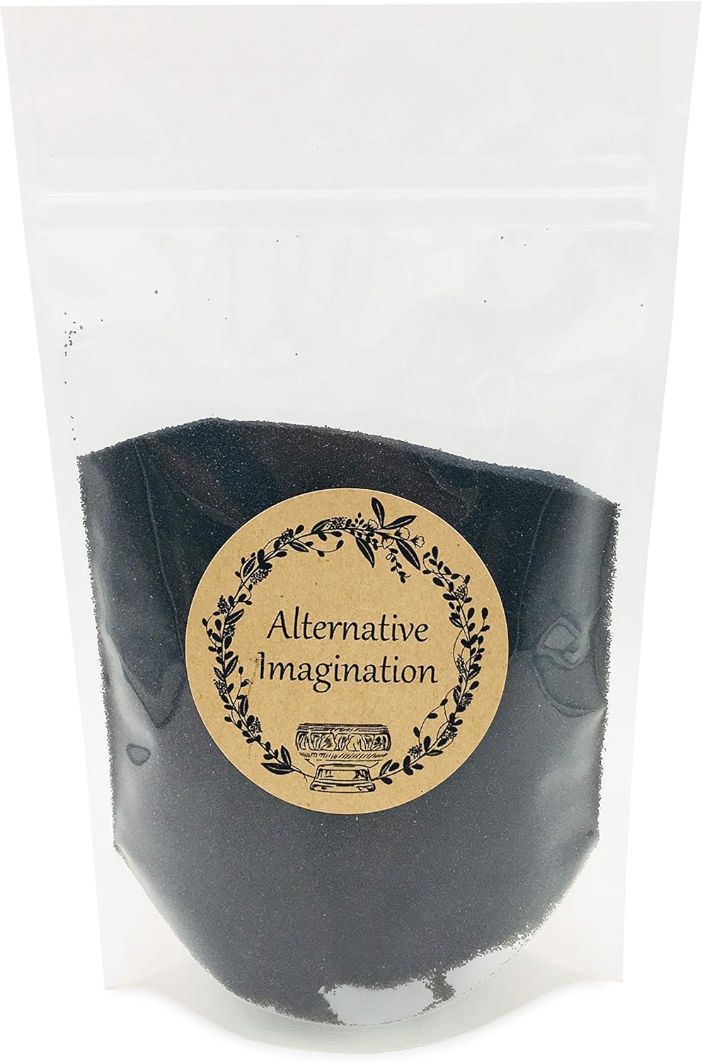 Black Sand - Fine Colored Sand for Ritual Use, Zen Gardens, Incense Burners, Smudging Bowls, Unity Ceremonies, Mandalas, Spiritual Practices, Arts & Crafts by Alternative Imagination (1 Pound)