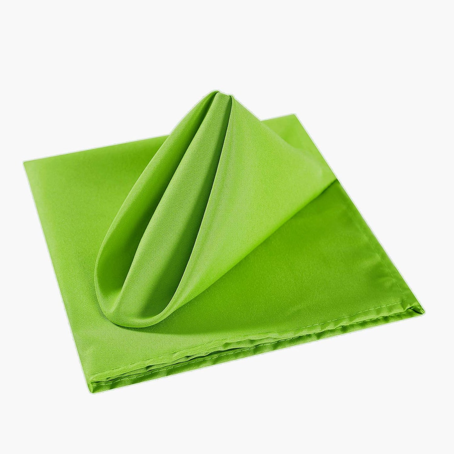 Cupuamon Cloth Napkins 20x20 inch Washable Polyester Dinner Napkins Soft Table Napkins for Wedding Party Dining Banquet(Apple Green,50PCS)