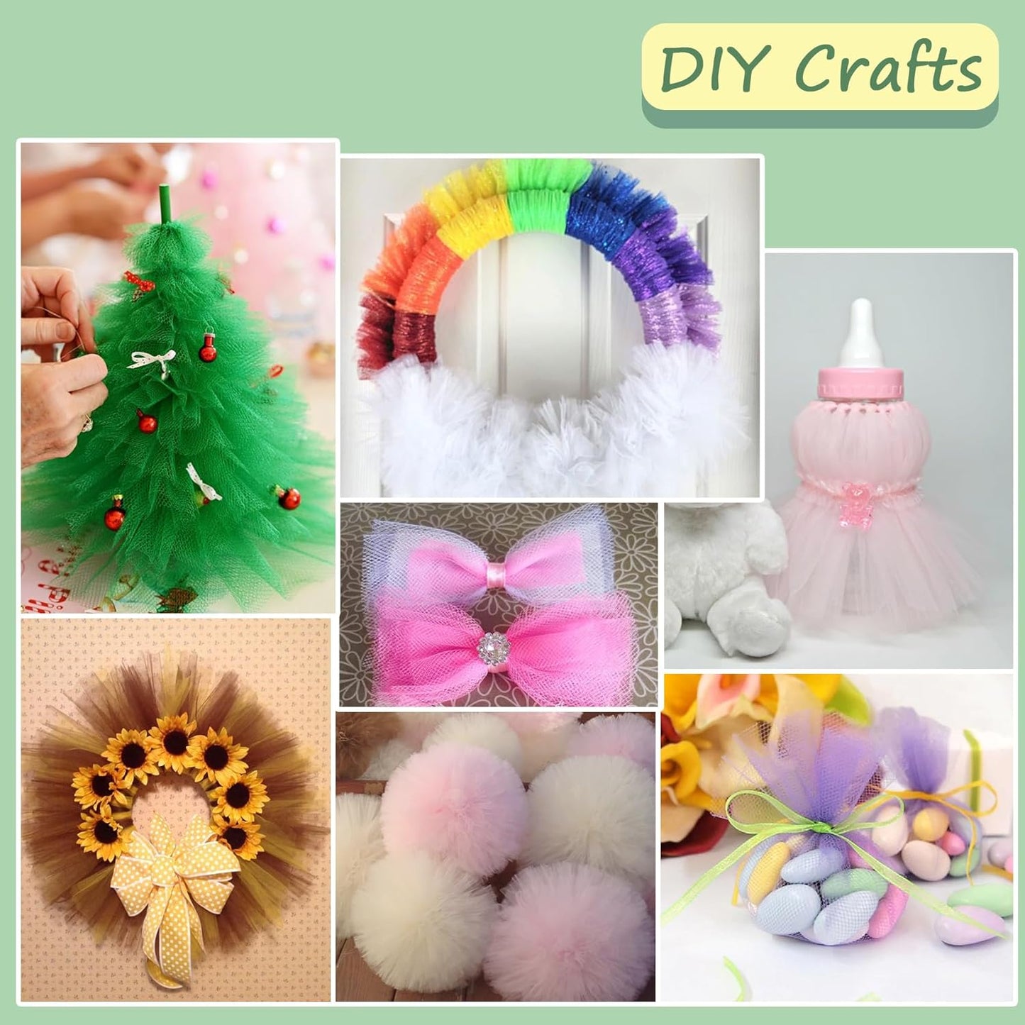 Tulle Fabric Rolls, 54 Inch by 10 Yards (30 ft) Tulle Ribbon for Wedding Party Decoration Sheer Fabric Spool Bolt, Ceiling Decor, Tutu Skirt, Christmas Gift Wrapping, Soft & Drape (Dusty Rose)