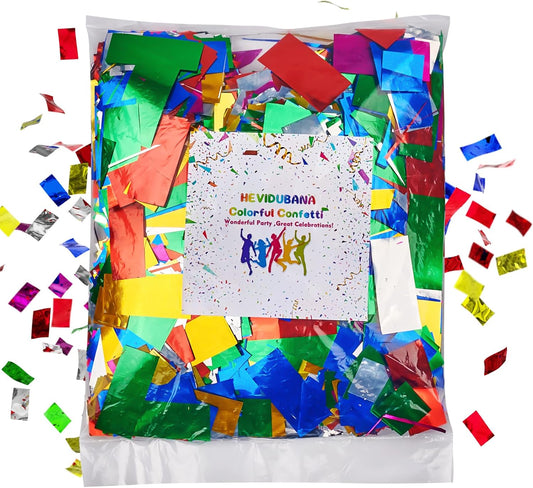 Metallic Glitter Confetti Paper - Flame Retardant Foil Confetti for Parties, Concerts, Weddings & More (1.1)