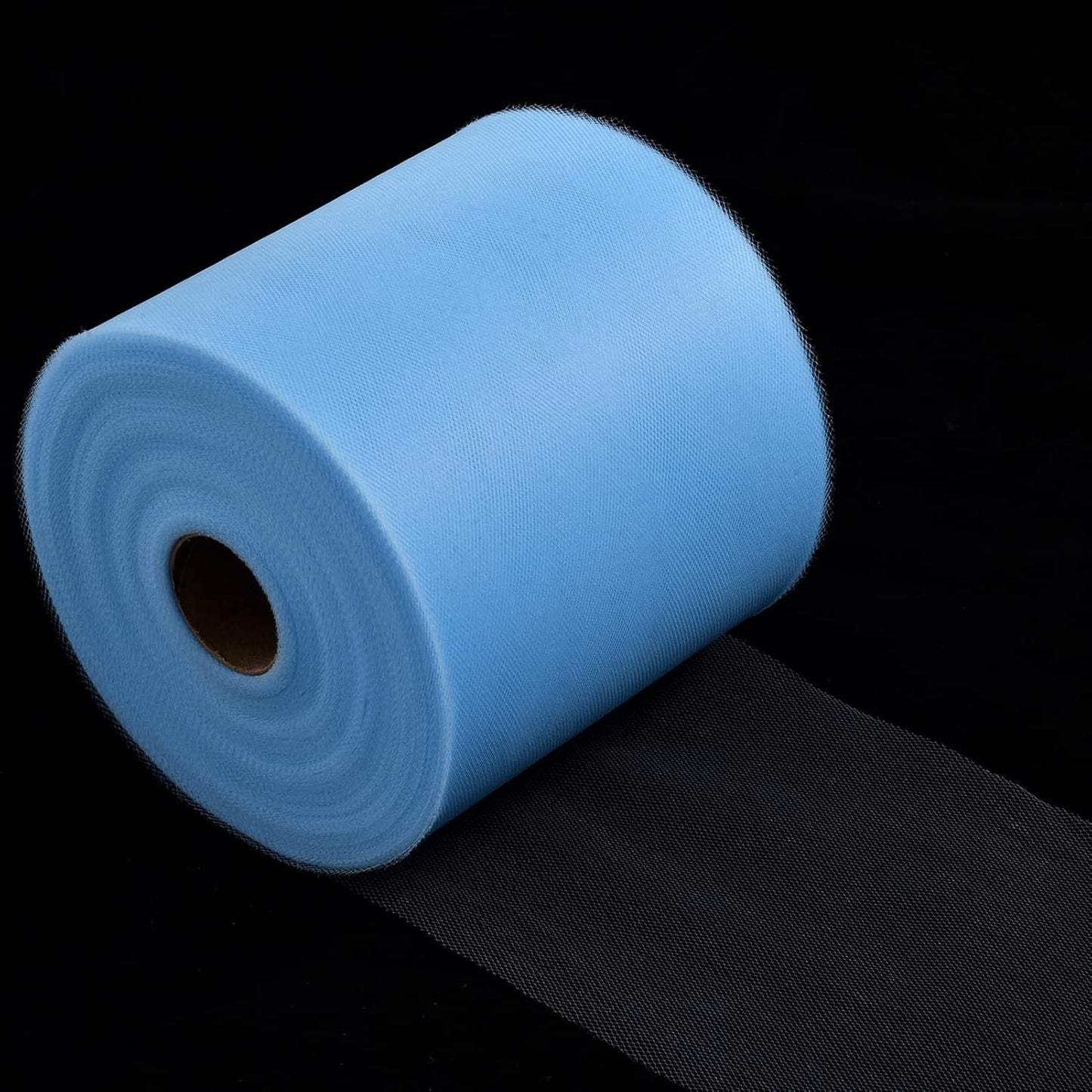 Tulle Fabric Roll, 6” by 200 Yards (600FT) Tulle Organza Fabric Spool for DIY Tutu Skirt Baby Shower Decor Wedding Backdrop Crafts Birthday Party Supplies(Aqua Blue)