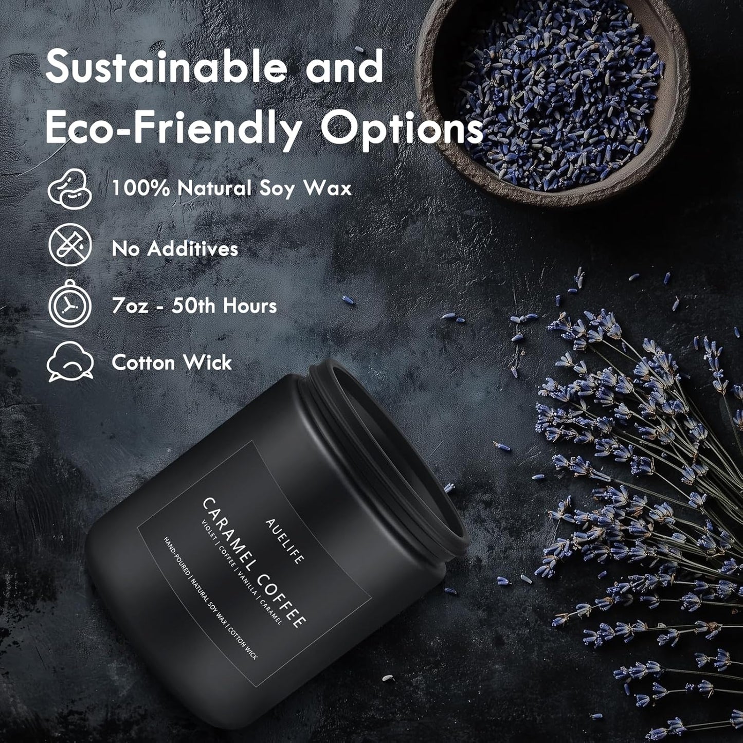 Caramel Coffee Candle | Men Scented Candles for Home, Candles Gifts for Women Men - Soy Candle for Home Scented - Aromatherapy Gifts for Men - 7oz 50 Hours Long Burning