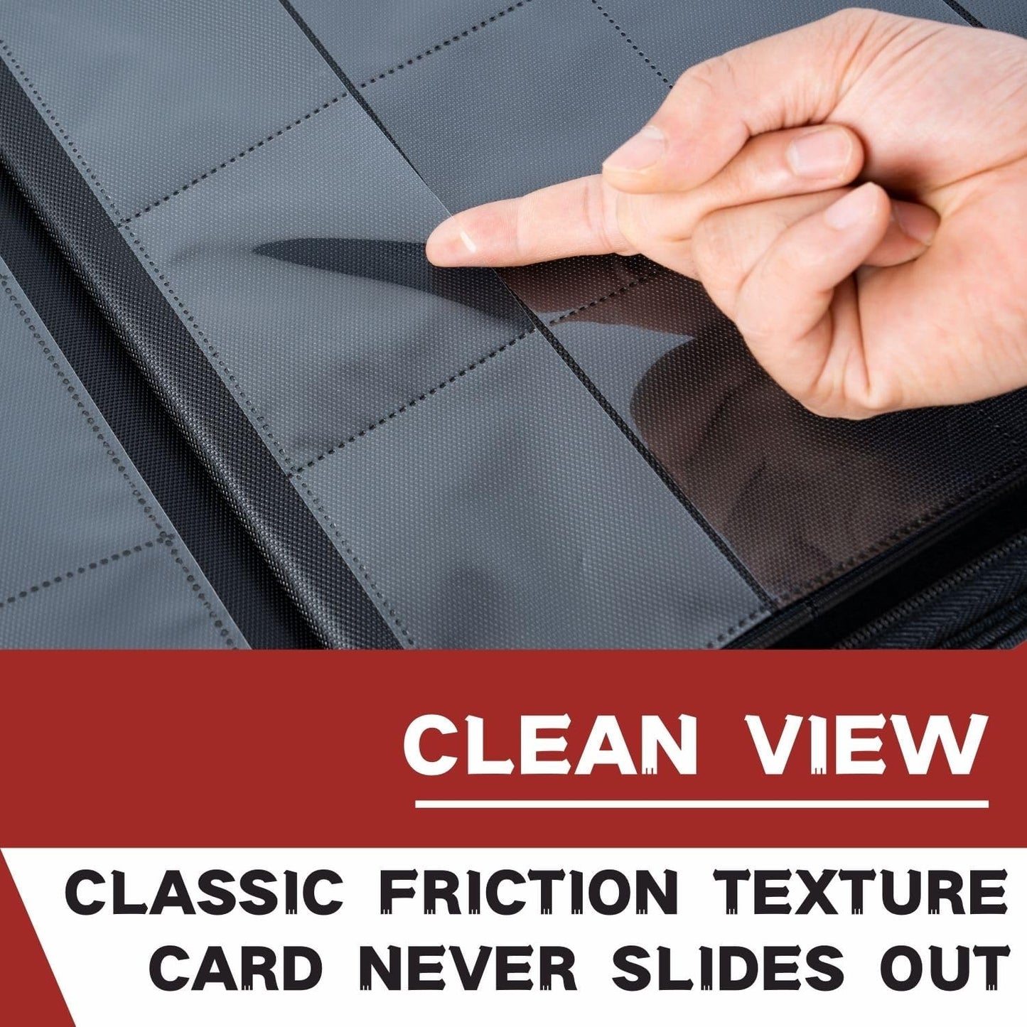 1000+ Pockets Trading Card Binder, 16-Pocket Card Ablum Compatible with MTG,Sports Cards & Other Standard Size Trading Cards (Red)