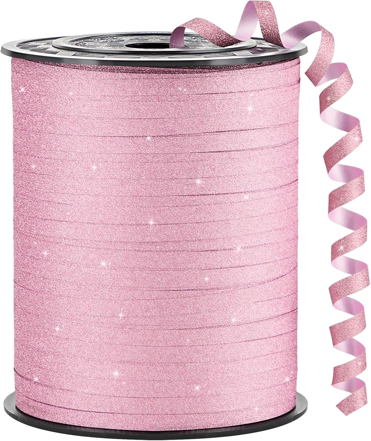 500 Yards Glitter Pink Curling Ribbon-Balloon String-Balloon Ribbon Roll for Party Decoration, Gift Wrapping, Wedding, Art Crafts, Florist Flower