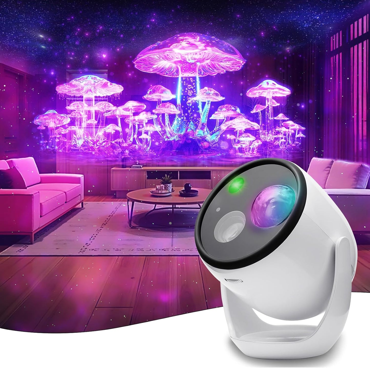 3D Galaxy Projector Night Light Projector with Bluetooth Speaker, Featuring 90 Patterns of 3D Star and Aurora Projection, Birthdays, Christmas, Valentine's Day