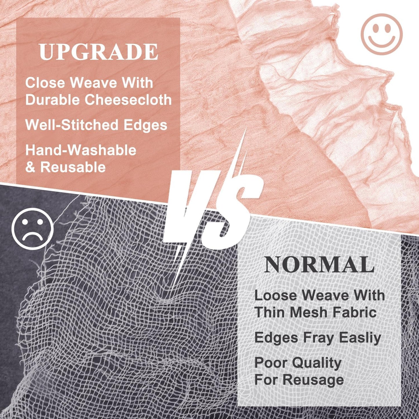 Asee'm Cheesecloth Table Runner 120 Inches Dusty Pink Boho Gauze Cheese Cloth Runner 10FT Rustic Sheer Fall Table Runners for Thanksgiving Wedding Baby Shower Holiday Party Decoration