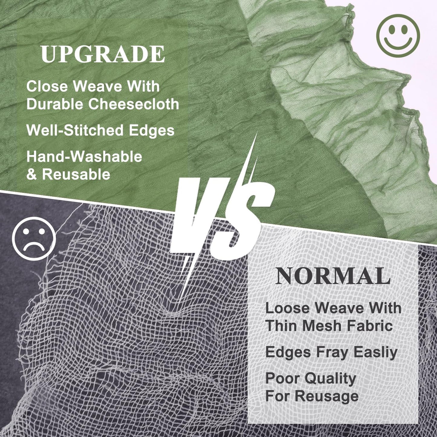 Asee'm Cheesecloth Table Runner 120 Inches Sage Green Boho Gauze Cheese Cloth Runner 10FT Rustic Sheer Fall Table Runners for Thanksgiving Wedding Baby Shower Holiday Party Decoration